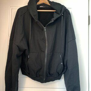 LIKE-NEW Popflex Zip Cloud Hoodie Black/brown S/M Small medium